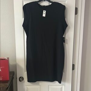 Express Elegant Black Cap Sleeve Dress XL NWT
